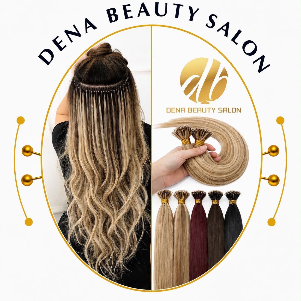 Natural-looking Hair Extensions at Dena Beauty Salon