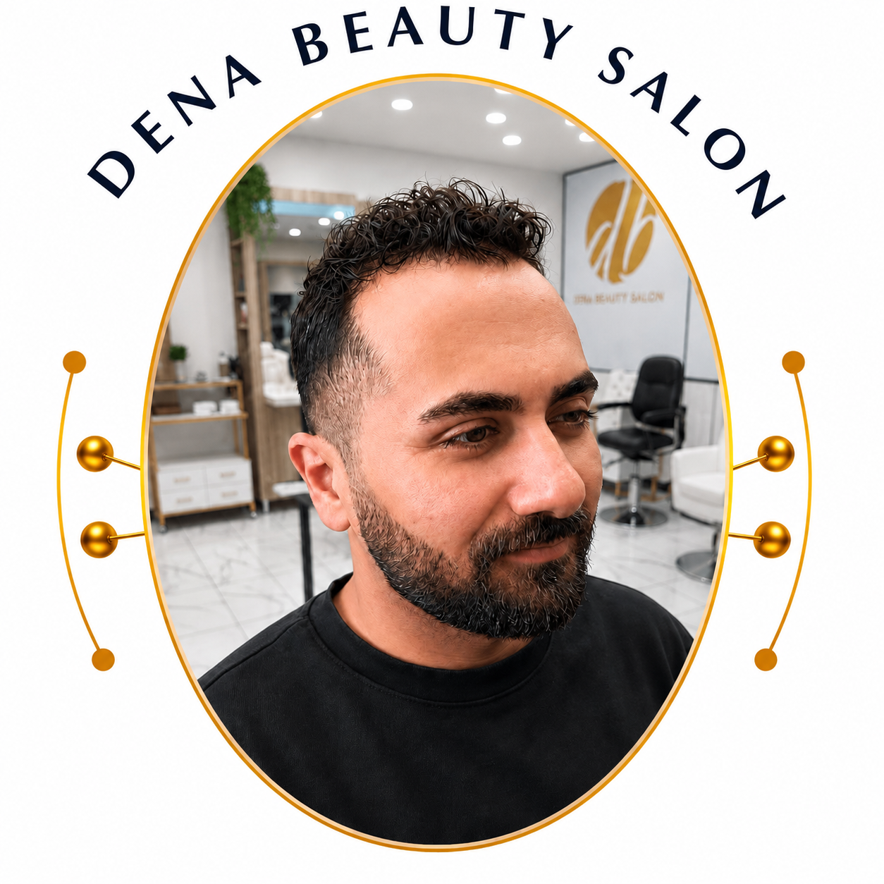 Professional beard grooming at Dena Beauty Salon