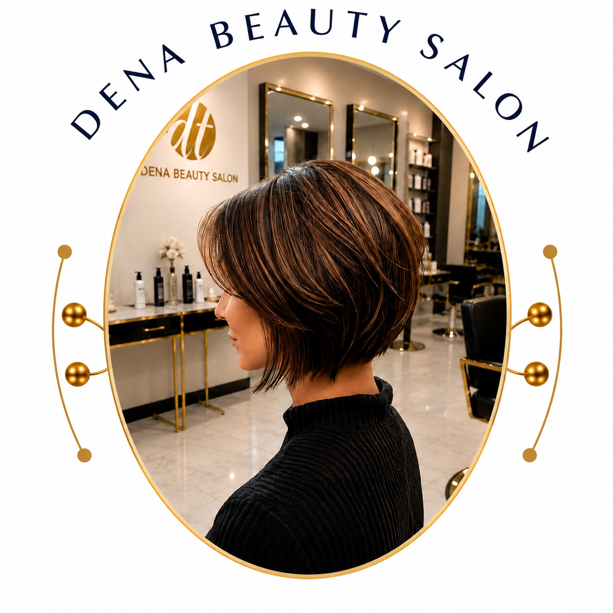 Women's haircut and styling at Dena Beauty Salon