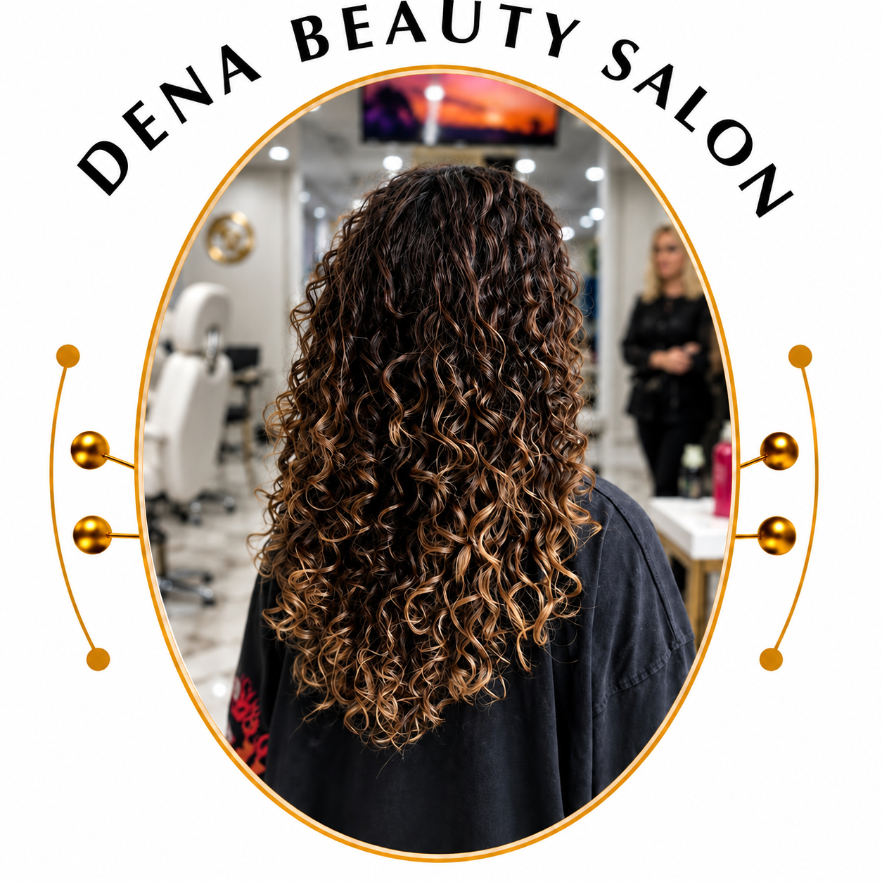 Professional perm result at Dena Beauty Salon