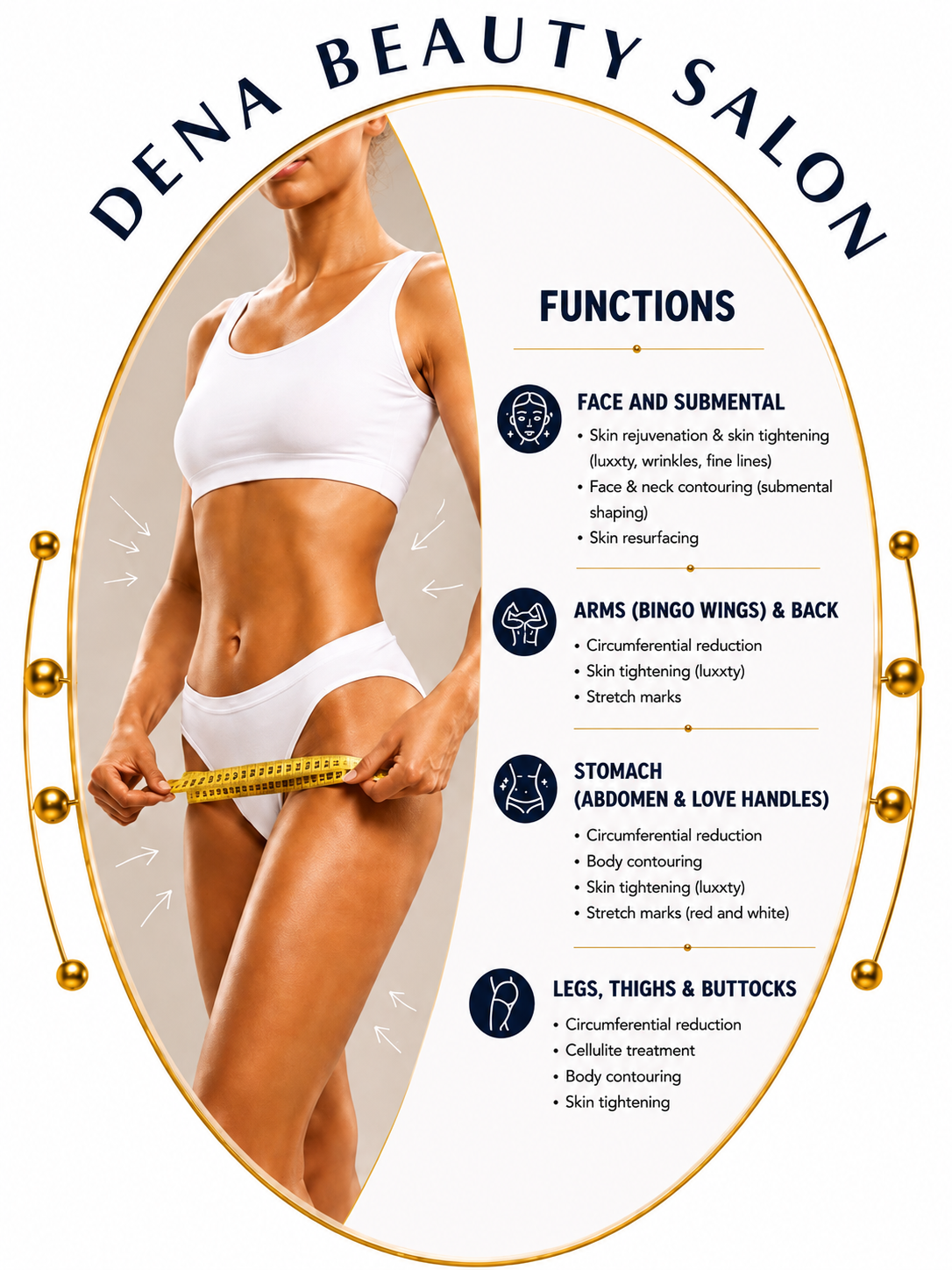 Non-surgical body contouring treatment at Dena Beauty Salon