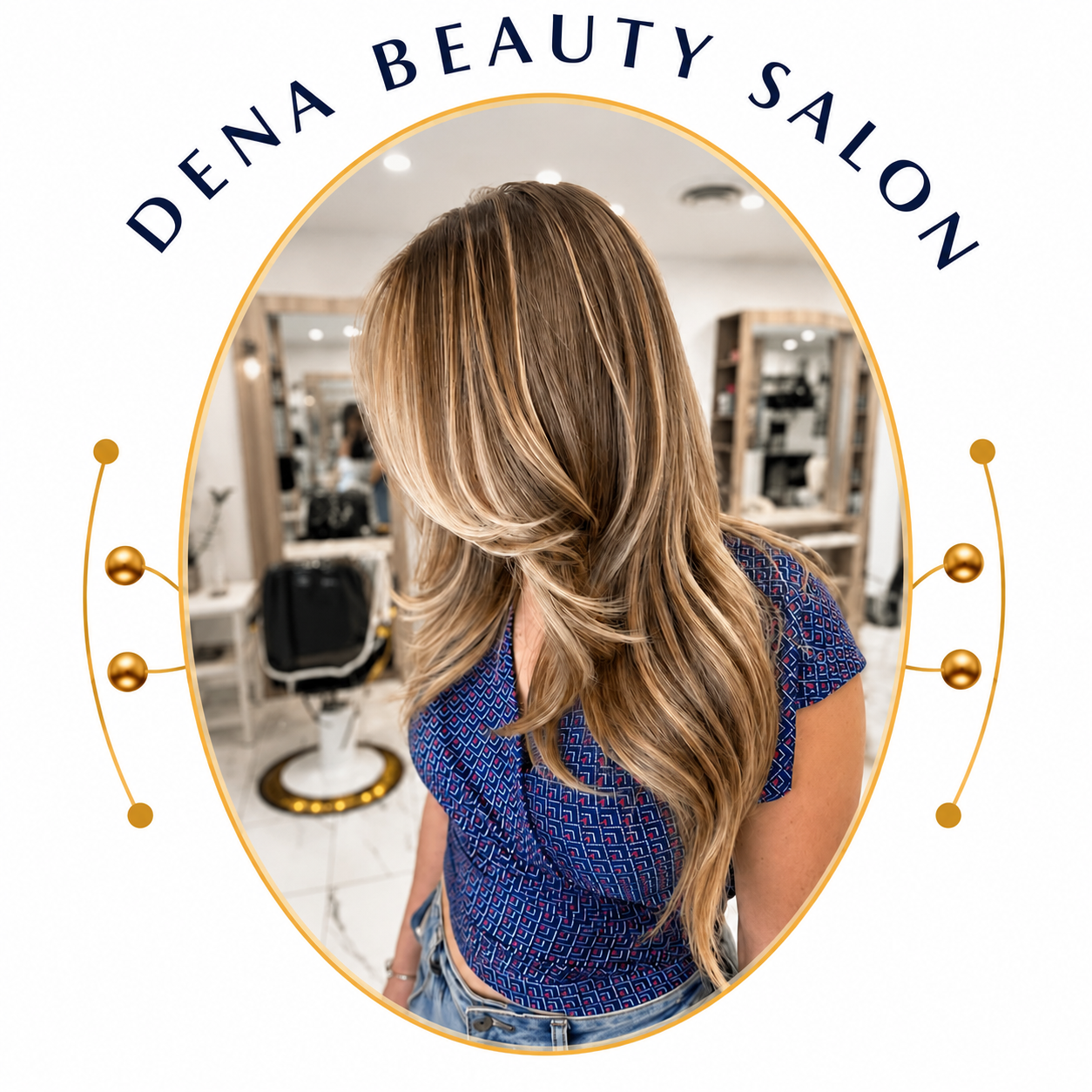 Women's haircut and styling at Dena Beauty Salon