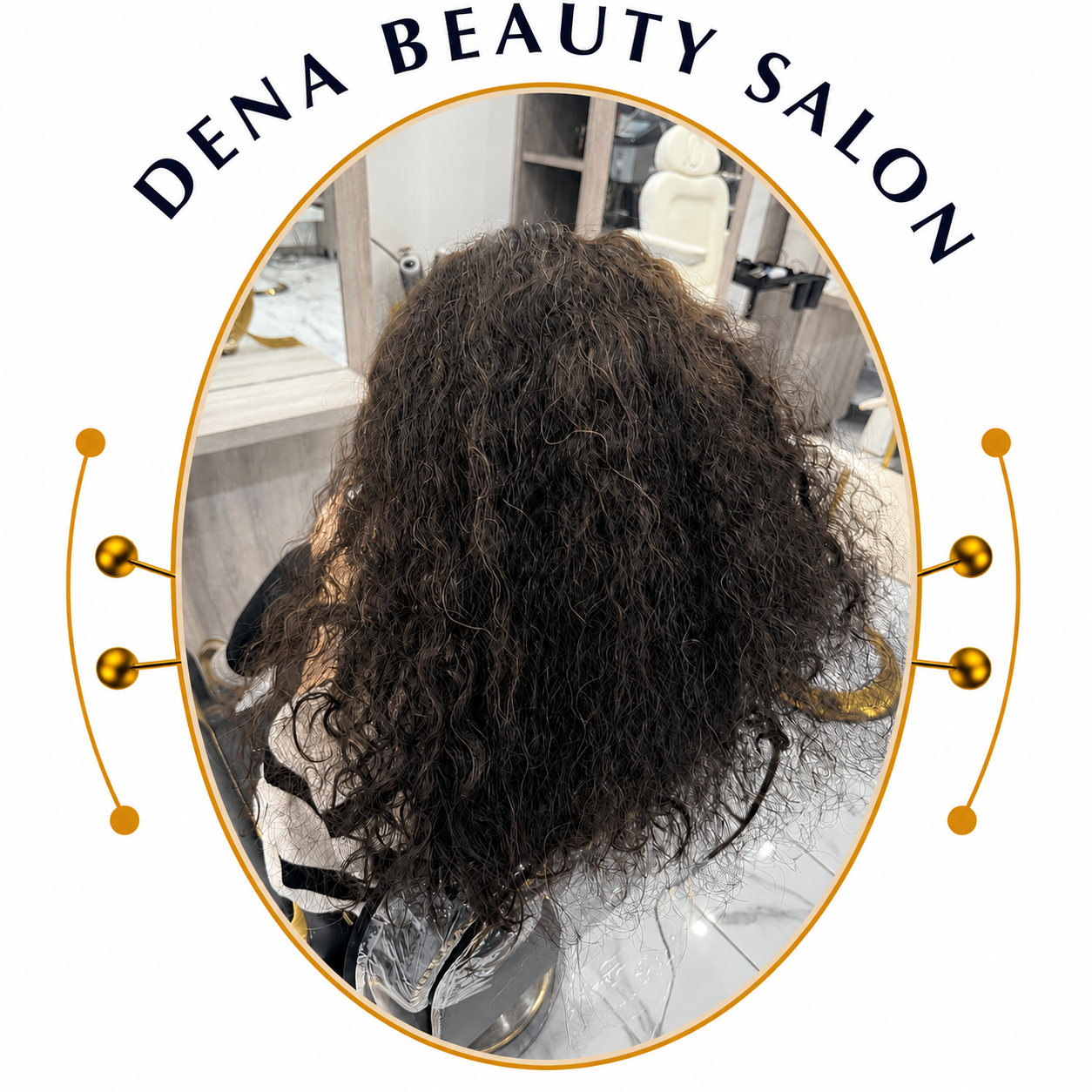 Restorative hair treatment results at Dena Beauty Salon