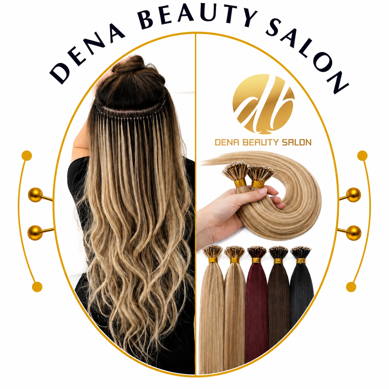 Natural-looking Hair Extensions at Dena Beauty Salon