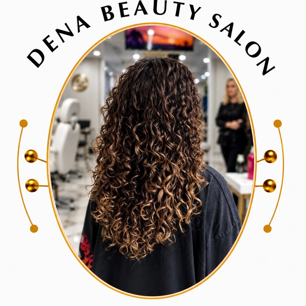 Professional perm result at Dena Beauty Salon