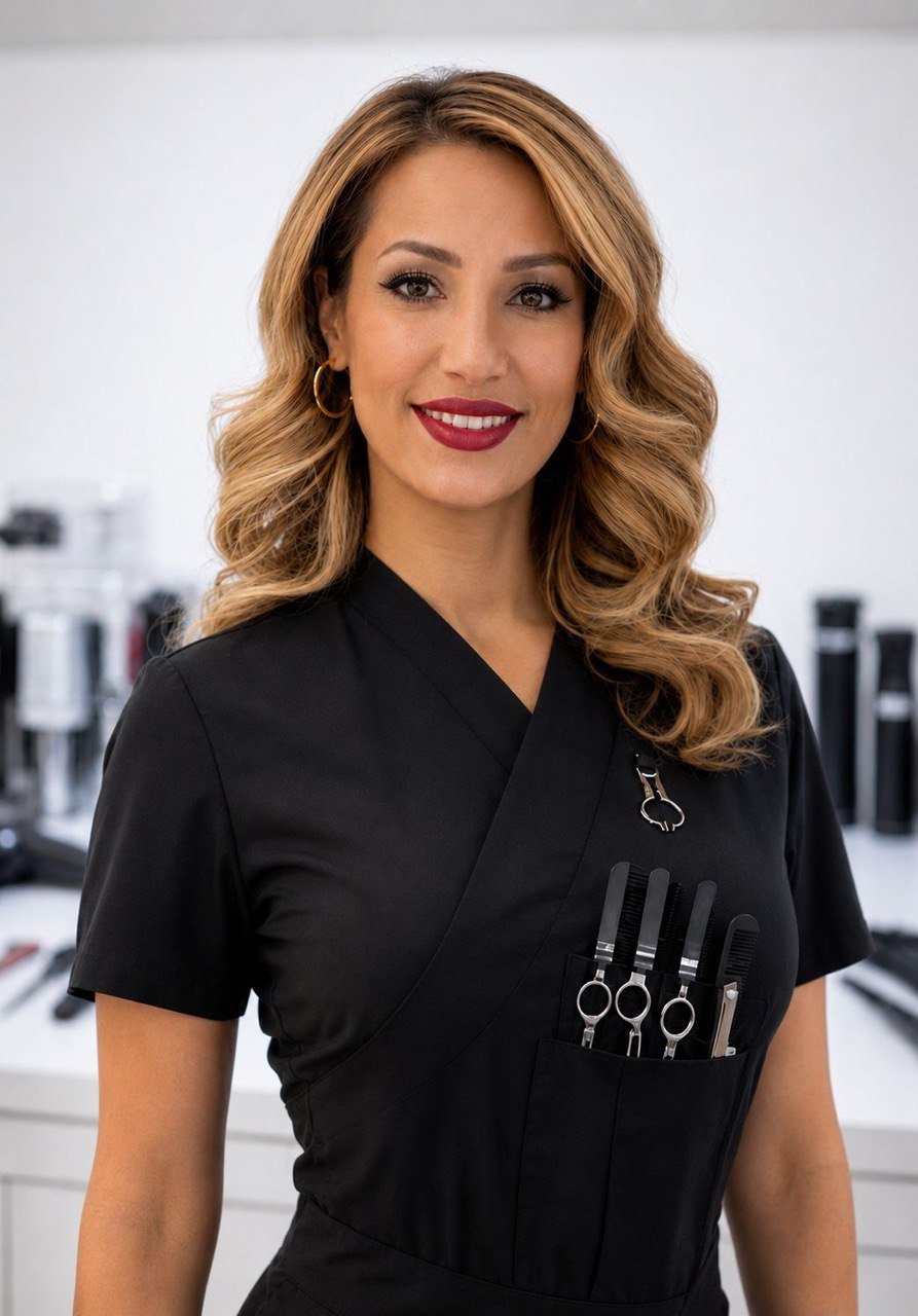 Mali, top senior hairstylist and master colorist at Dena Beauty Salon
