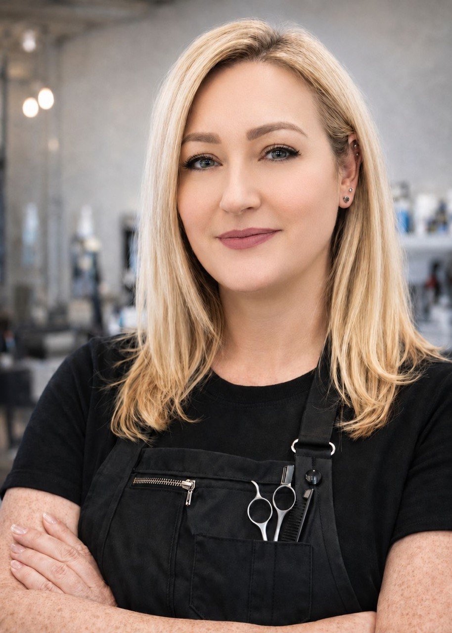 Olga, top senior hairstylist at Dena Beauty Salon